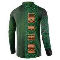 Ireland Celtic Knot and Clover Design Button Sweatshirt