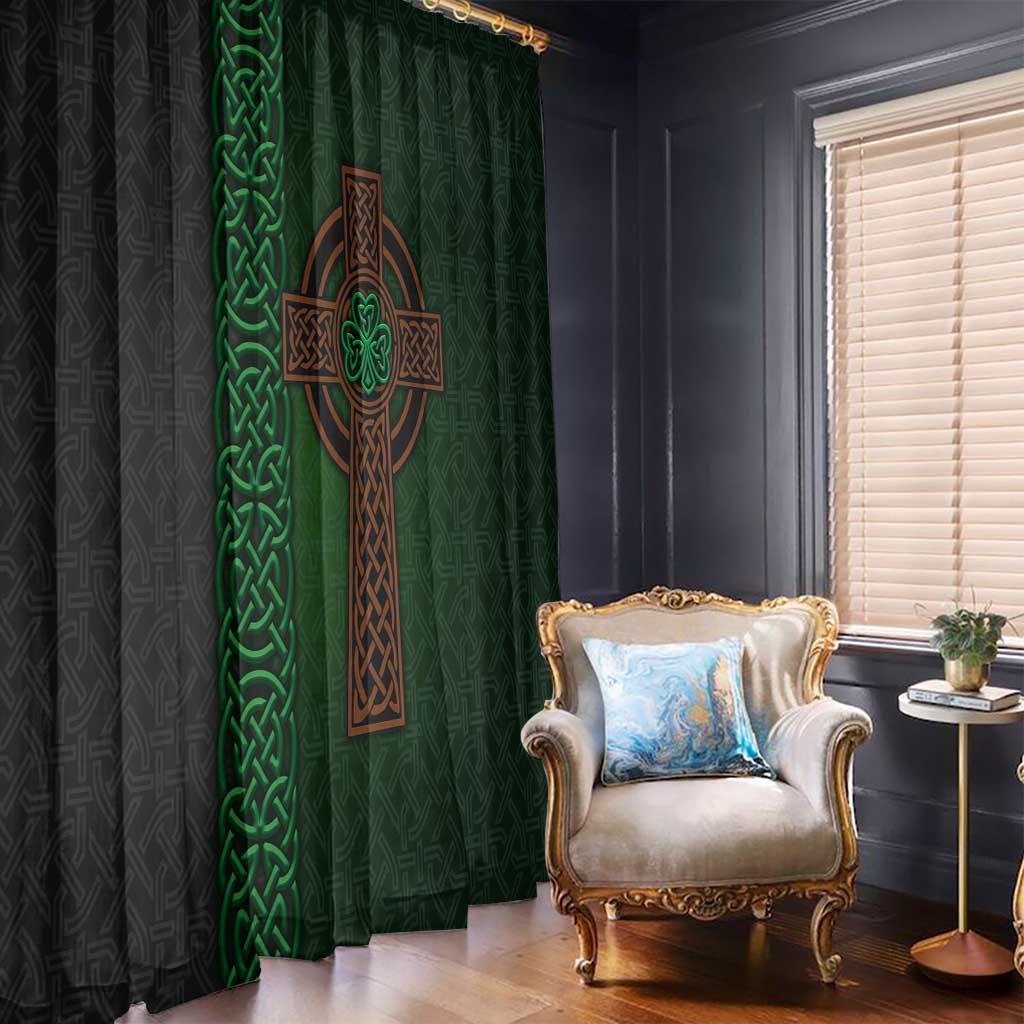 Ireland Celtic Knot and Clover Design Window Curtain