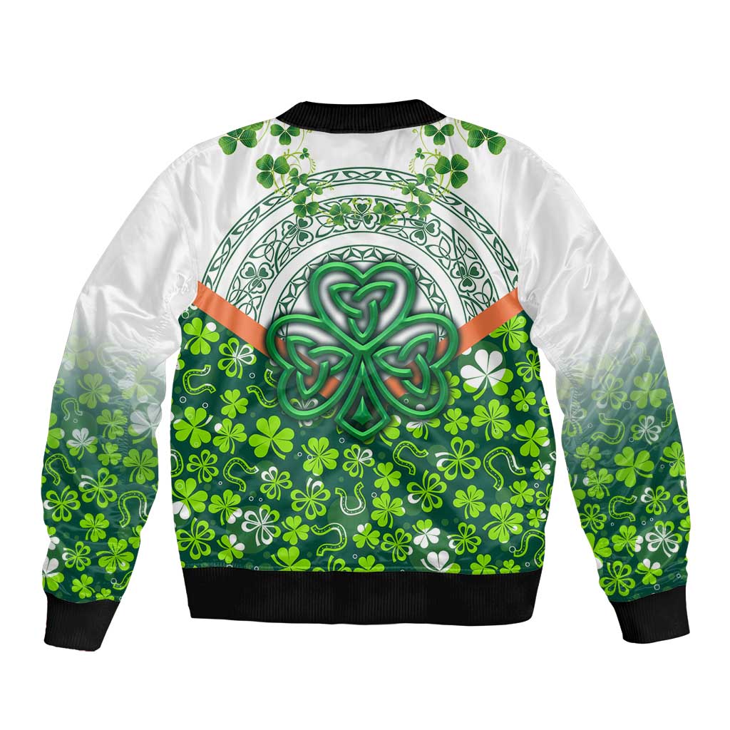 Celtic Knot and Clover Ireland - Inspired Design Bomber Jacket