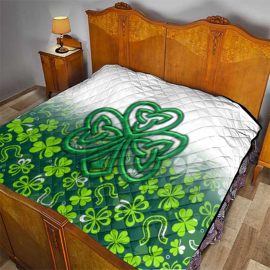 Celtic Knot and Clover Ireland - Inspired Design Quilt