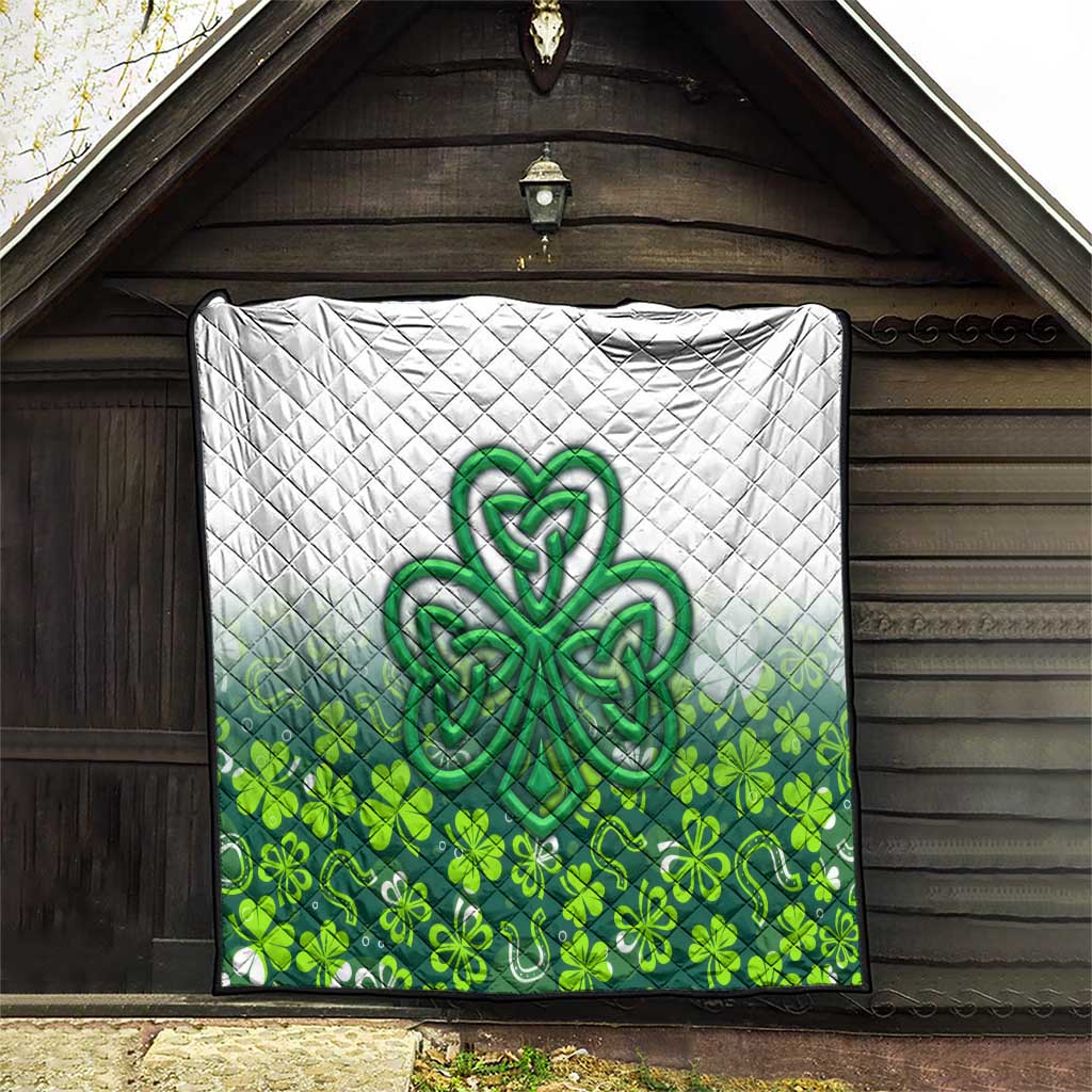 Celtic Knot and Clover Ireland - Inspired Design Quilt
