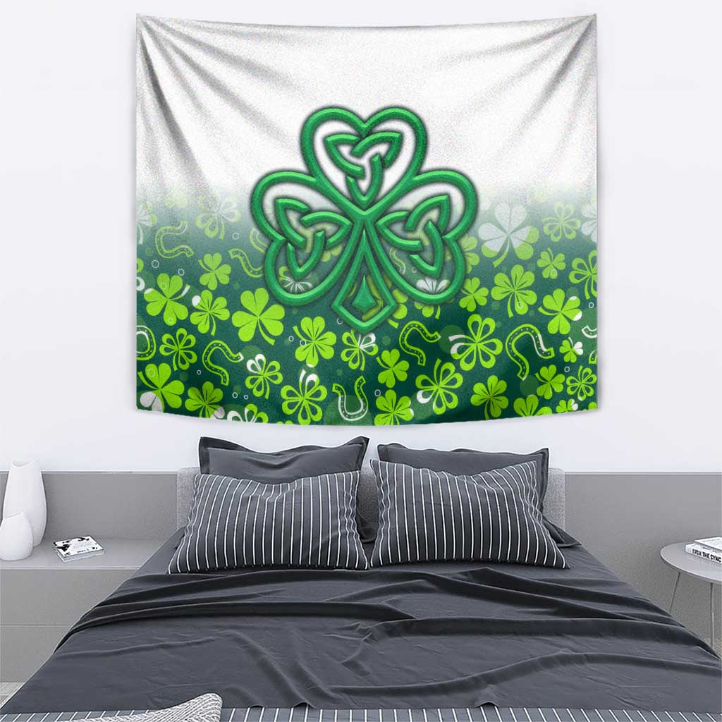 Celtic Knot and Clover Ireland - Inspired Design Tapestry