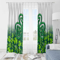 Celtic Knot and Clover Ireland - Inspired Design Window Curtain