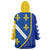 Bosnia and Herzegovina Wearable Blanket Hoodie Flag and Coat of Arms Hoodie – Unique Combination Design