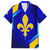 Bosnia and Herzegovina Coat of Arms Family Matching Off Shoulder Short Dress and Hawaiian Shirt Blend of National Colors & Symbols