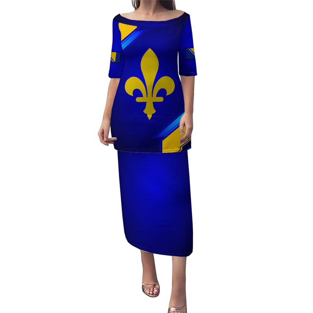 Bosnia and Herzegovina Coat of Arms Puletasi Blend of National Colors & Symbols