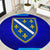 Bosnia and Herzegovina Coat of Arms Round Carpet Blend of National Colors & Symbols