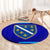 Bosnia and Herzegovina Coat of Arms Round Carpet Blend of National Colors & Symbols