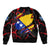 Bosnia and Herzegovina Flag Bomber Jacket with Dragon Shape - Fusion of National Pride & Sports Spirit