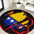 Bosnia and Herzegovina Flag Round Carpet with Dragon Shape - Fusion of National Pride & Sports Spirit