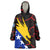 Bosnia and Herzegovina Flag Wearable Blanket Hoodie with Dragon Shape - Fusion of National Pride & Sports Spirit