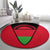 Malawi Flag Round Carpet Colors Blended with National Emblem - Symbolic Design