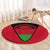 Malawi Flag Round Carpet Colors Blended with National Emblem - Symbolic Design