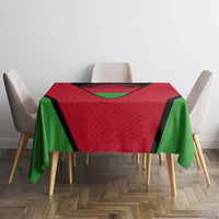 Malawi Flag Tablecloth Colors Blended with National Emblem - Symbolic Design