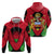 Malawi Flag Zip Hoodie Colors Blended with National Emblem - Symbolic Design