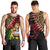 Malawi Men Tank Top Coat of Arms & Leopard Print - Unique Motif Fusion