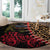 Malawi Round Carpet Coat of Arms & Leopard Print - Unique Motif Fusion