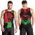 Malawi Map Shaped Lion Men Tank Top Unique Country and Wildlife Fusion Design