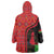 Malawi Patterns Wearable Blanket Hoodie Blended with Flag Colors & National Emblem - Cultural Fusion Design