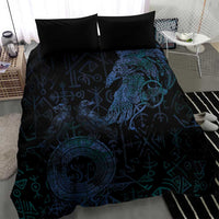 Odin Norse Mythology Bedding Set Viking Rune Art Style