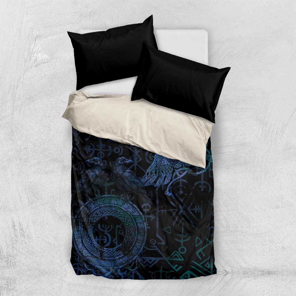 Odin Norse Mythology Bedding Set Viking Rune Art Style