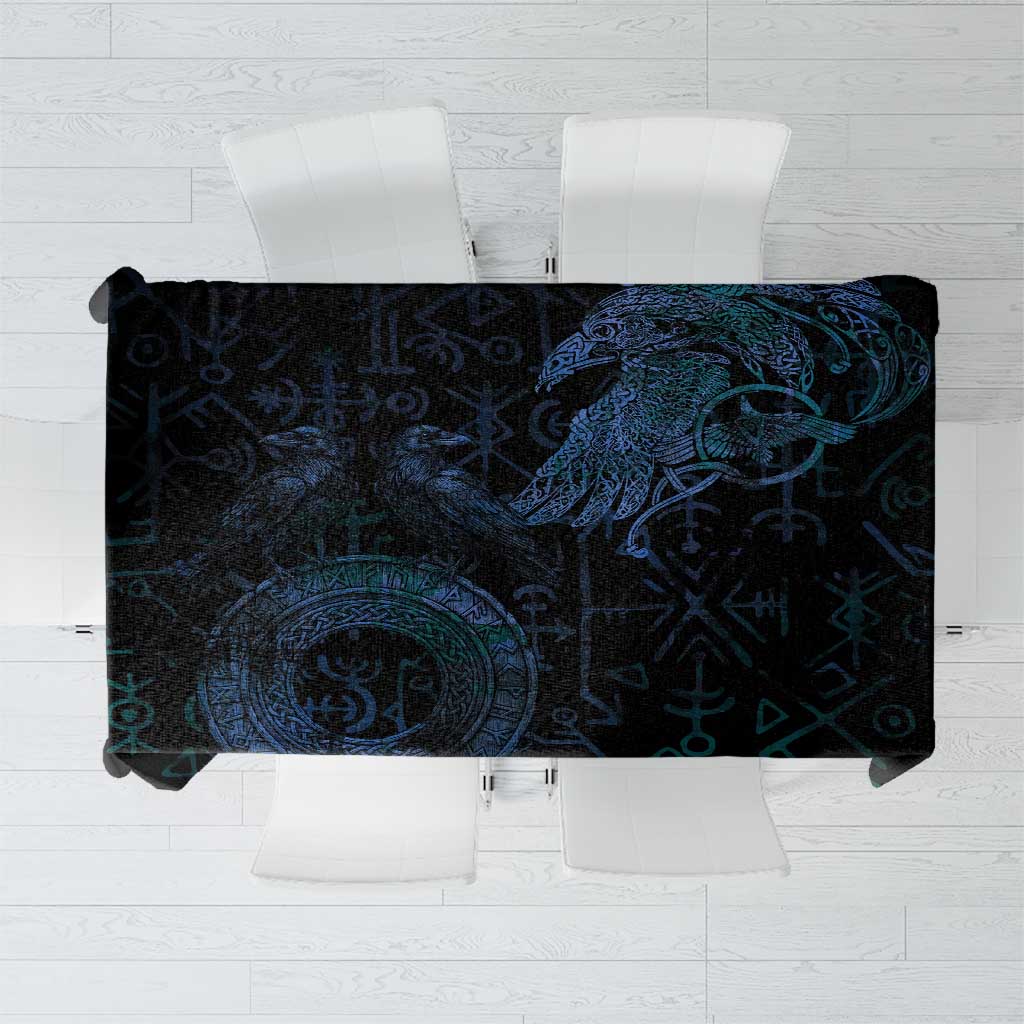 Odin Norse Mythology Tablecloth Viking Rune Art Style