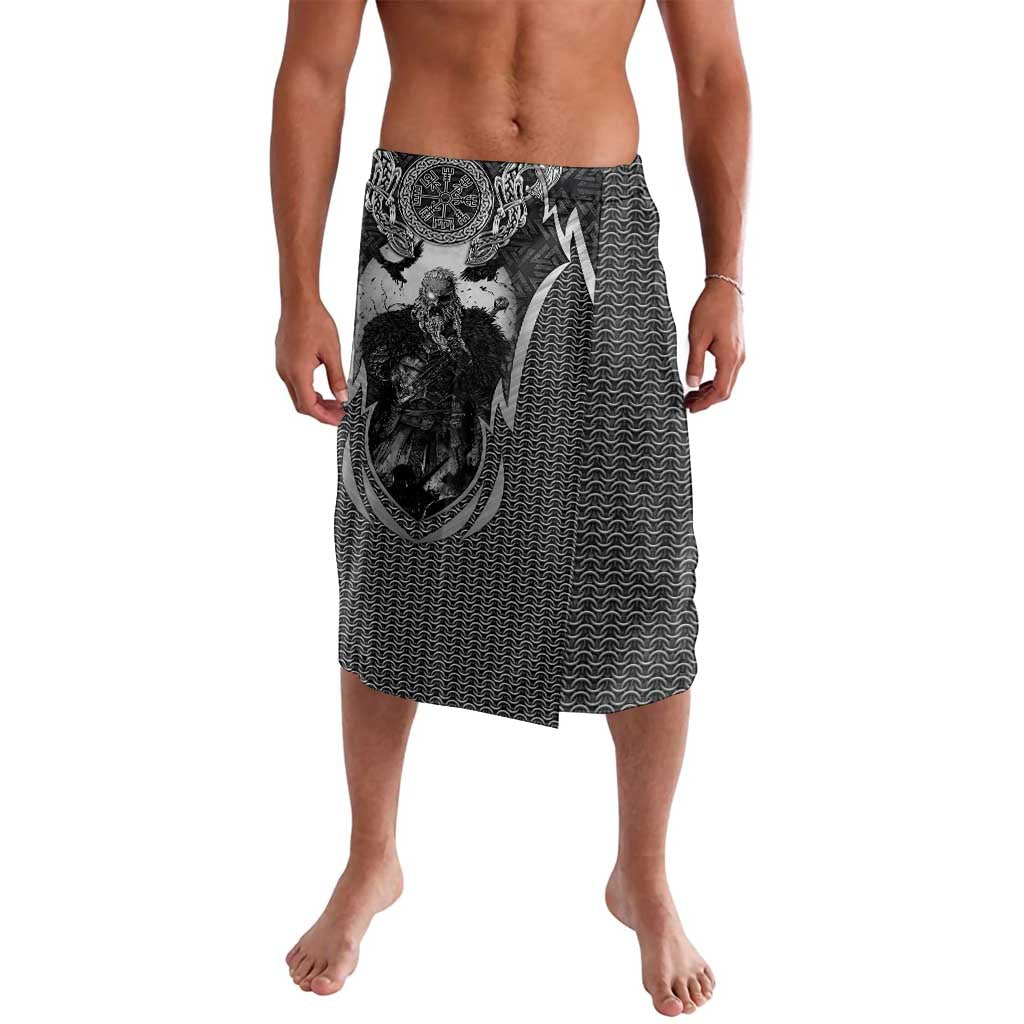 Odin and Viking Warrior Norse Mythology Lavalava Realistic Black and Grey Tattoo Style