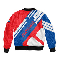 Unisex bomber jacket with diagonal flag stripe print, zip front, ribbed cuffs