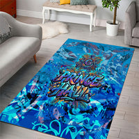 Prince Hall Freemasonry Area Rug Compasses Masonic Art - Urban Graffiti Style