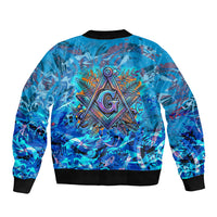Prince Hall Freemasonry Bomber Jacket Compasses Masonic Art - Urban Graffiti Style
