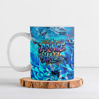 Prince Hall Freemasonry Ceramic Mug Compasses Masonic Art - Urban Graffiti Style
