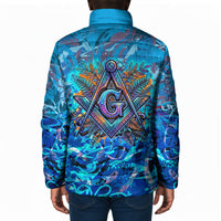 Prince Hall Freemasonry Padded Jacket Compasses Masonic Art - Urban Graffiti Style