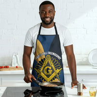 Prince Hall Freemasonry Apron Square and Compasses Gold Blue Geometric