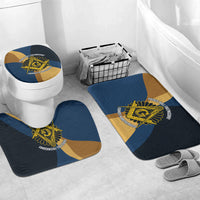 Prince Hall Freemasonry Bathroom Set Square and Compasses Gold Blue Geometric
