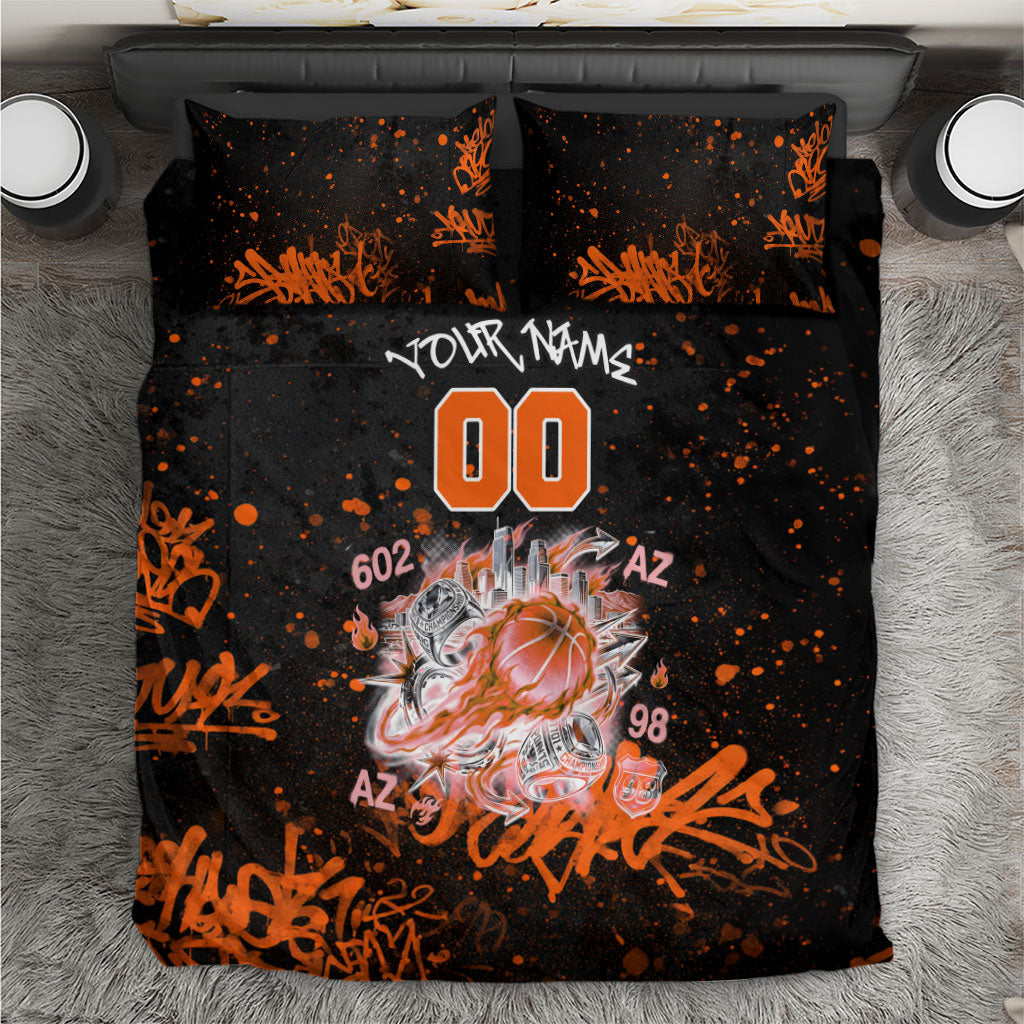 Personalized Arizona Bedding Set Graffiti Street Art Southwest Cactus Route 66 Retro