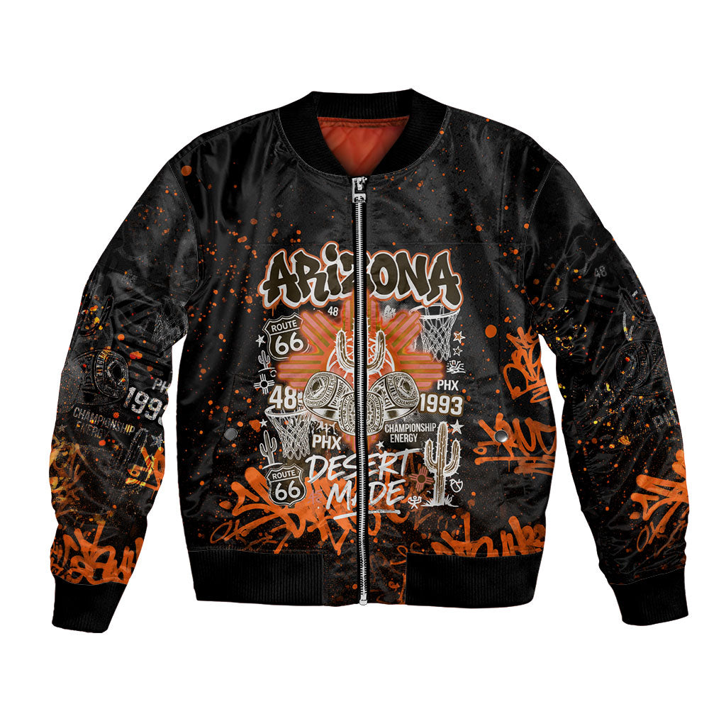 Personalized Arizona Bomber Jacket Graffiti Street Art Southwest Cactus Route 66 Retro