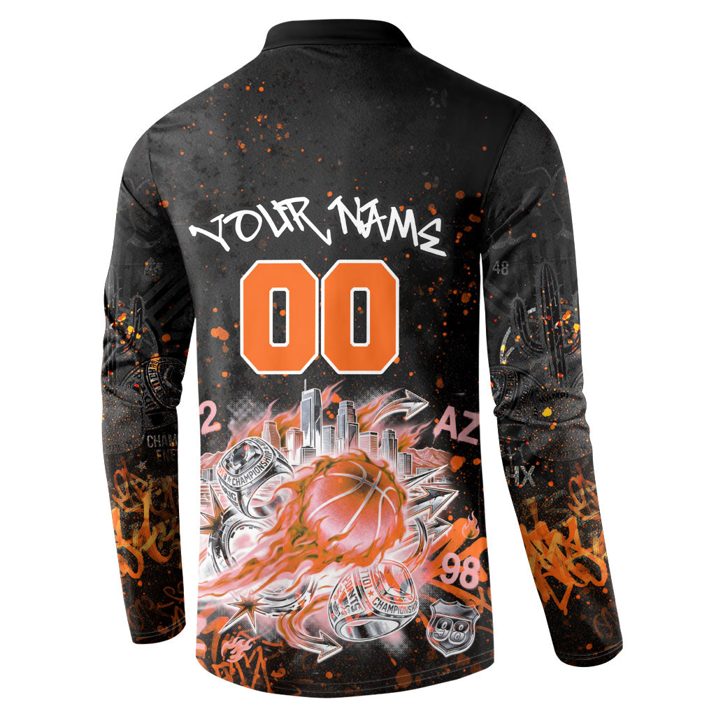 Personalized Arizona Button Sweatshirt Graffiti Street Art Southwest Cactus Route 66 Retro