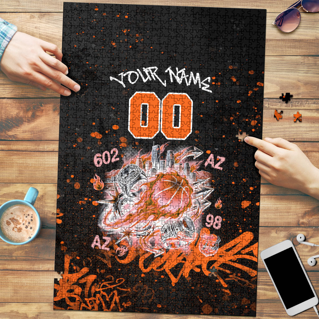 Personalized Arizona Puzzle Graffiti Street Art Southwest Cactus Route 66 Retro