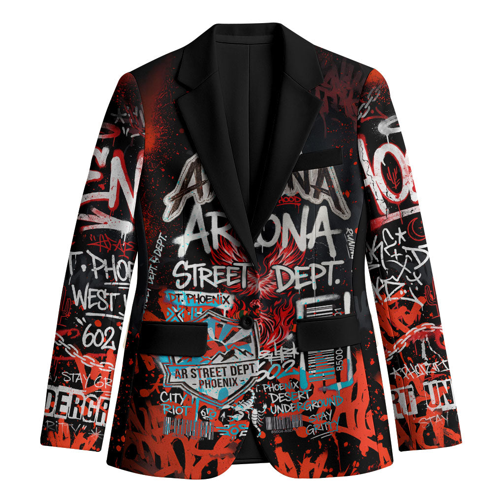 Personalized Arizona Street Graffiti Blazer Urban Phoenix Underground Art Phoenix Bird Rattlesnake