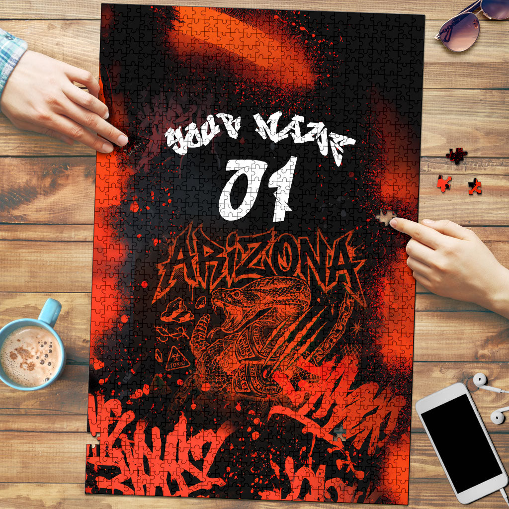 Personalized Arizona Street Graffiti Puzzle Urban Phoenix Underground Art Phoenix Bird Rattlesnake