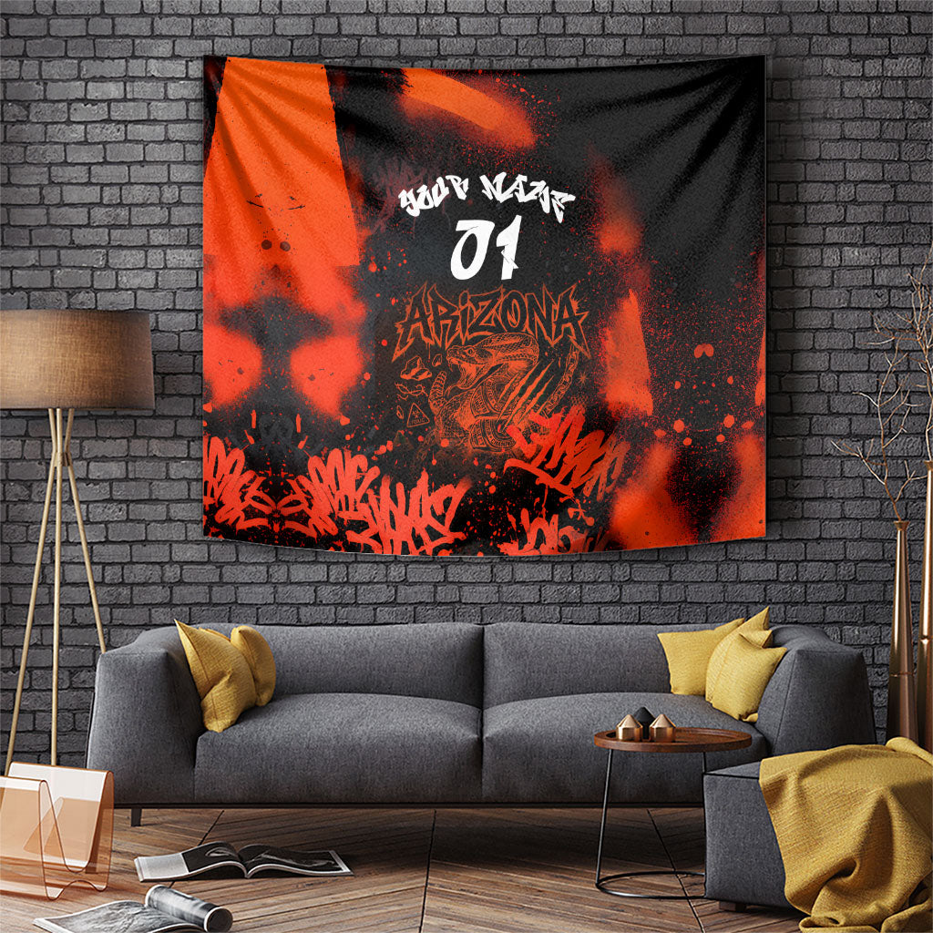 Personalized Arizona Street Graffiti Tapestry Urban Phoenix Underground Art Phoenix Bird Rattlesnake