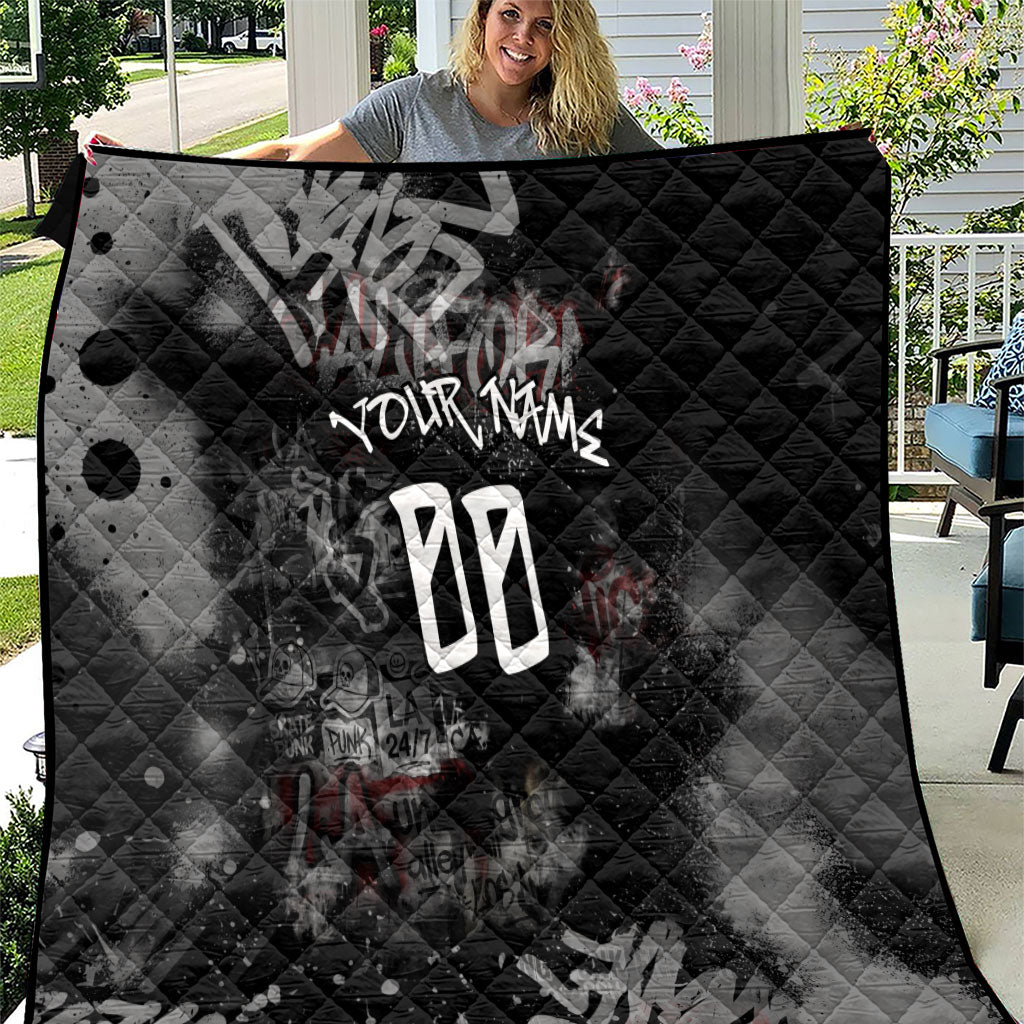 Personalized California West Coast Graffiti Quilt Urban Los Angeles Street Art - Hollywood LAX