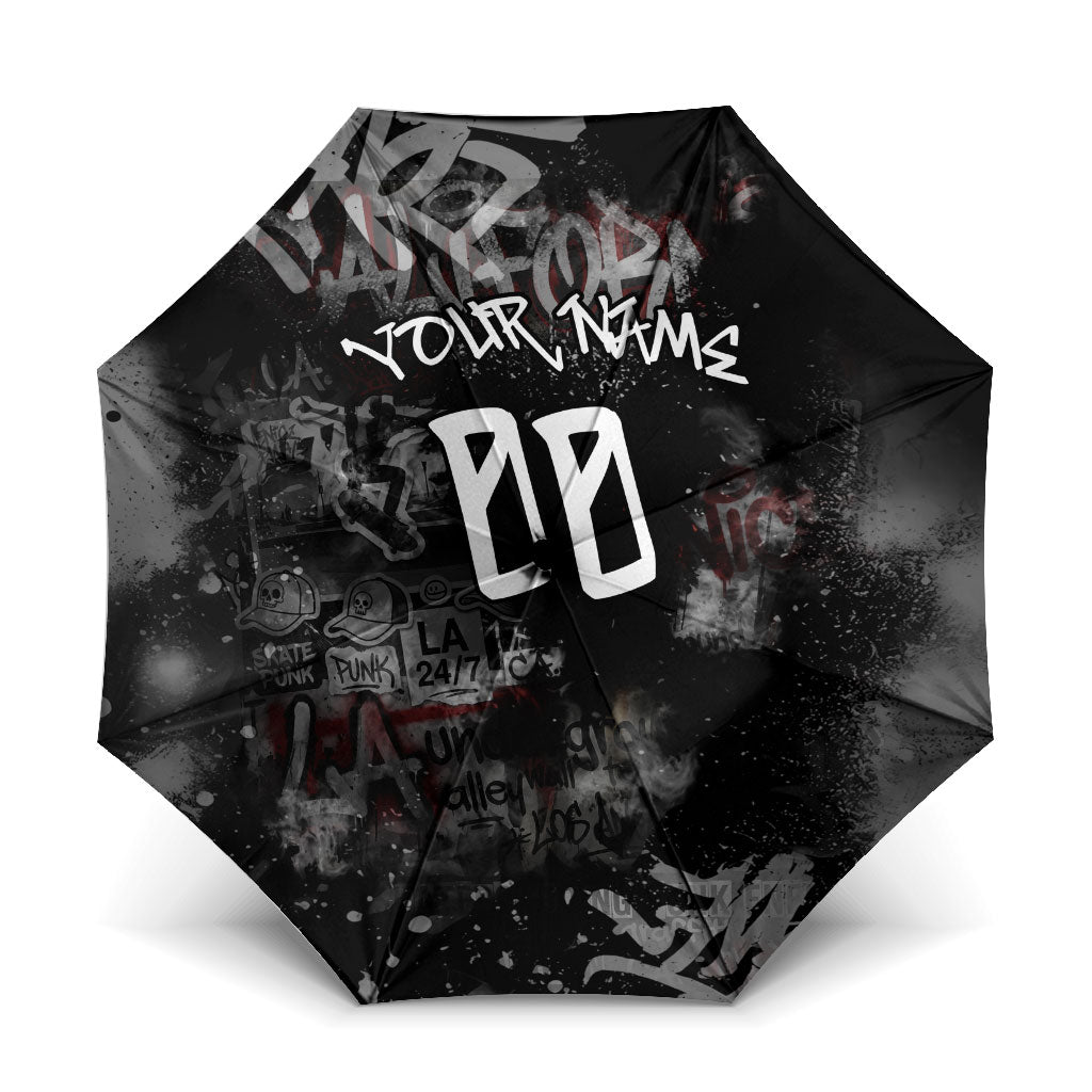 Personalized California West Coast Graffiti Umbrella Urban Los Angeles Street Art - Hollywood LAX