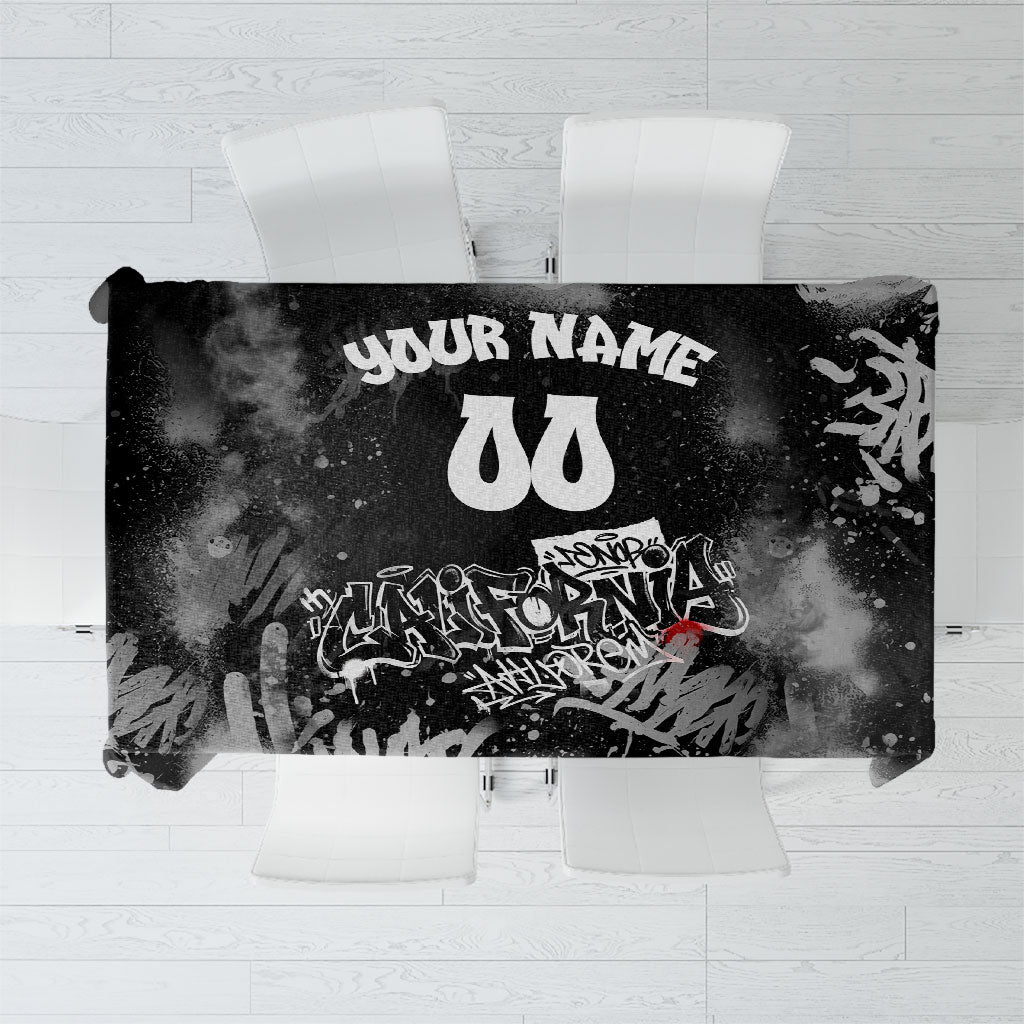 Personalized California Street Graffiti Tablecloth Monochrome Urban Streetwear - Phoenix Bird - West Coast Riot