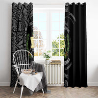 Guatemala National Emblem Window Curtain with Mayan Pattern and Orgullo Chapin Quote Design - Wonder Print Shop
