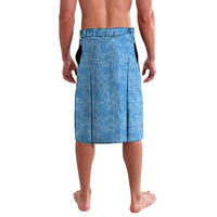 Guatemala White Monja Blanca Flower Lavalava with Blue Flag Theme and Floral Pattern Design - Wonder Print Shop