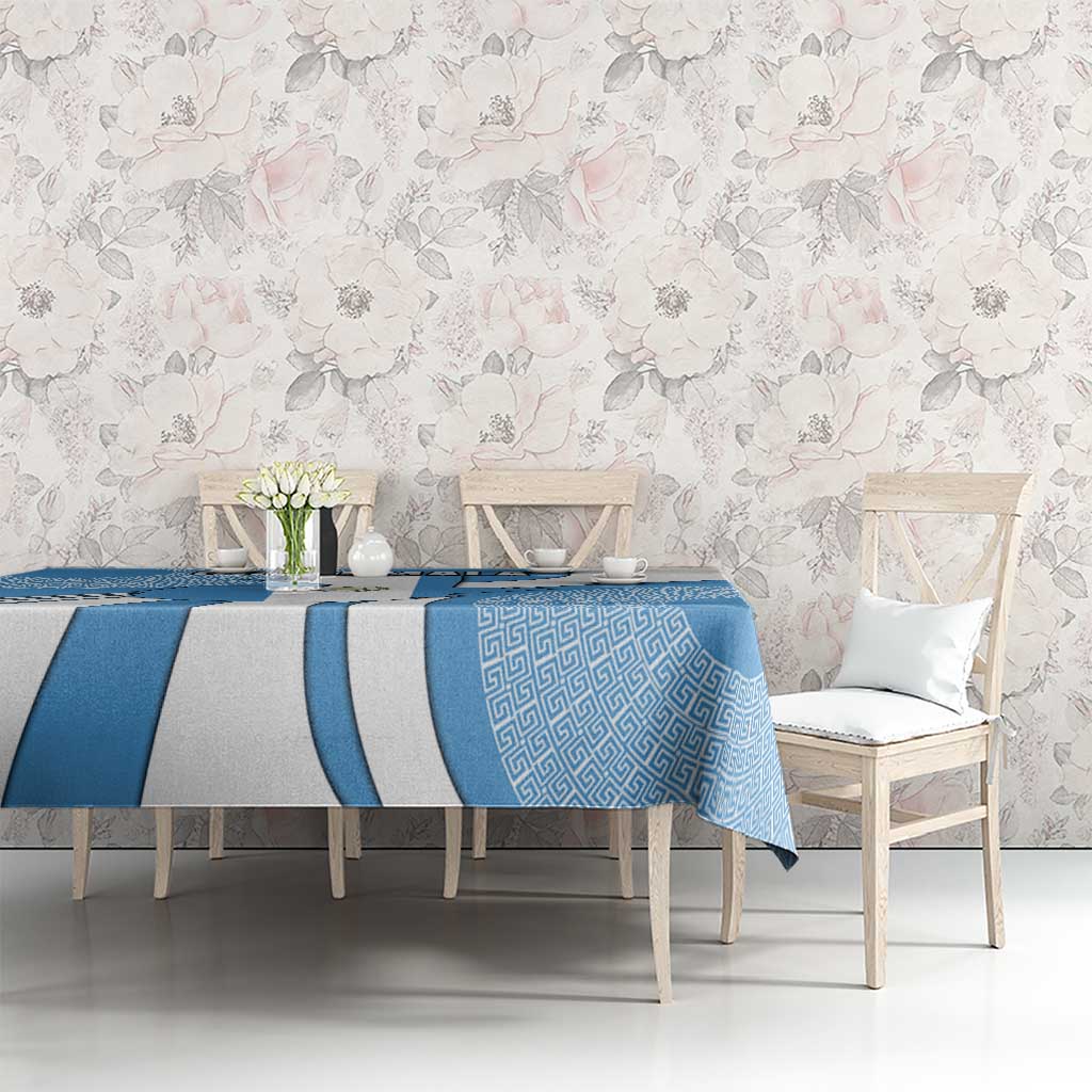 Guatemala Flag Map Tablecloth with Blue White Swirl and Geometric Pattern Design - Wonder Print Shop