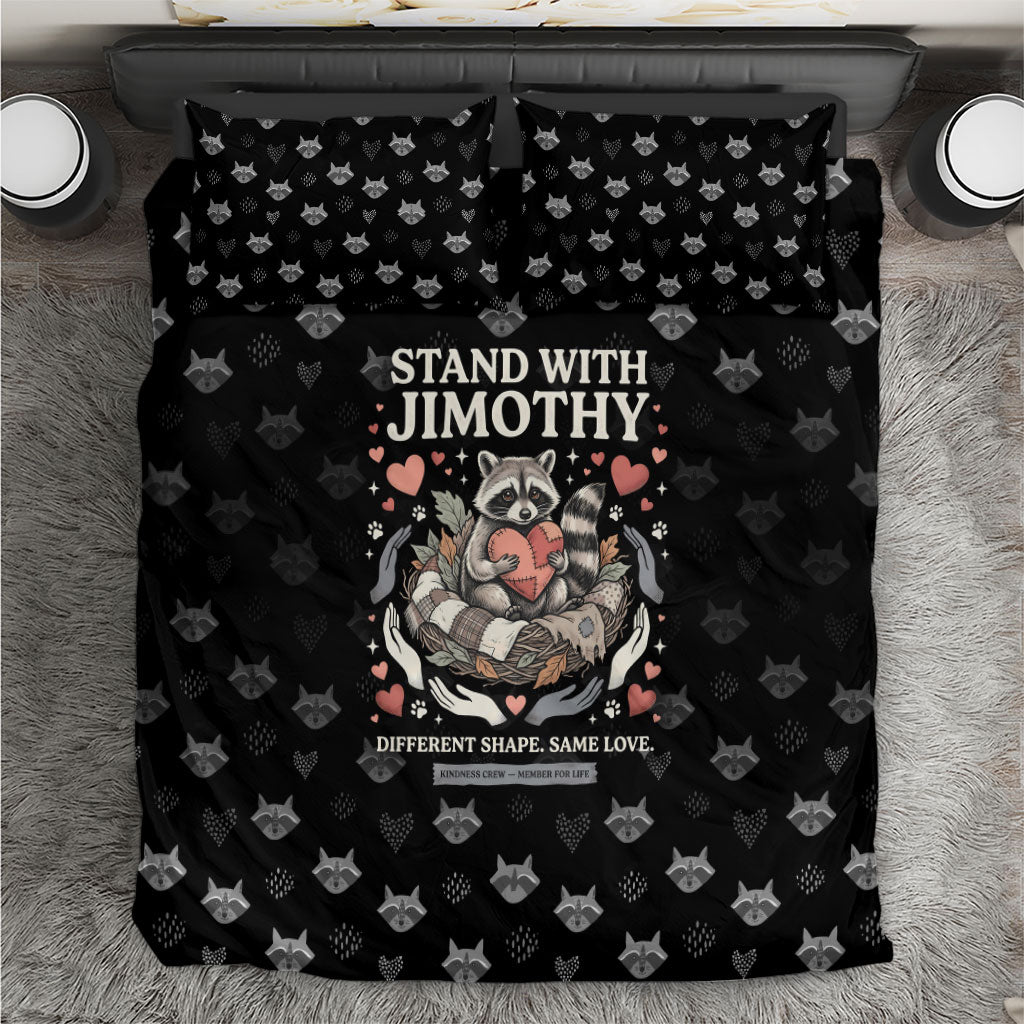 Jimothy The Raccoon Bedding Set Vintage Raccoon Small Frame Big Heart