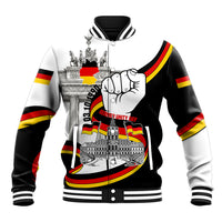 German Unity Day Baseball Jacket Patriotic Flag Brandenburg Gate