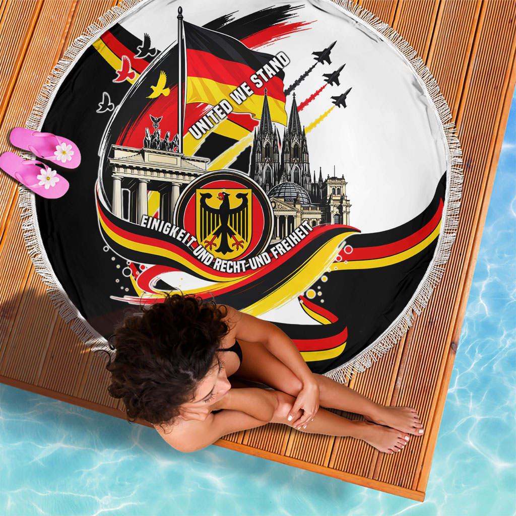 German Unity Day Beach Blanket Patriotic Flag Brandenburg Gate
